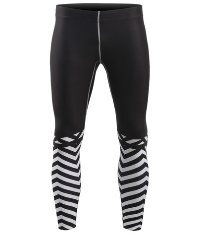 white stripe design compression pants