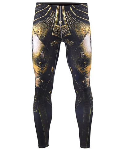 gold knight armor compression leggings