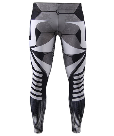 white stripe design compression tights