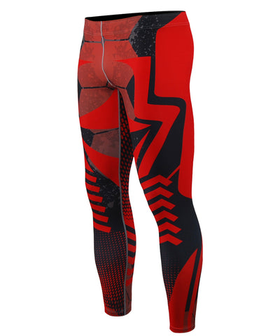 red compression tight leggings