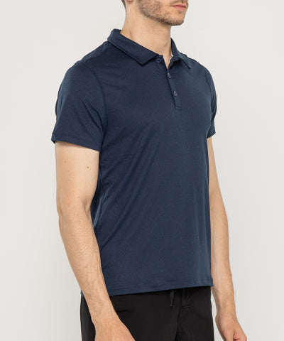 navy zipravs essentials men's tech stretch polo shirt 