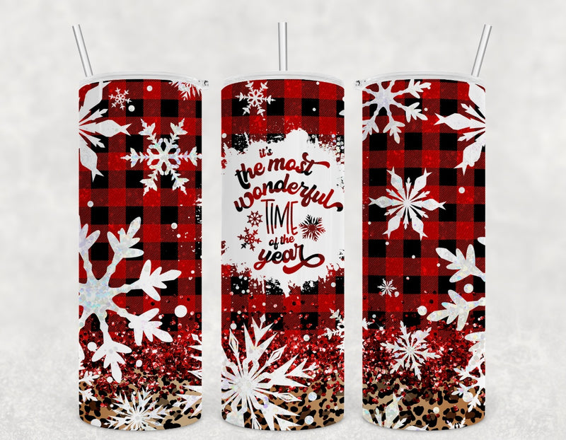 Printed Sublimation Paper for 20oz Tumbler -the most wonderful time of the year