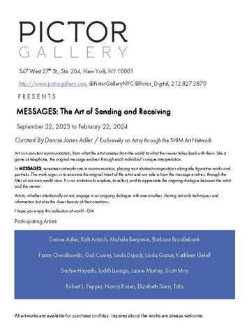 SHIM/Pictor Digital: Inaugural Exhibition | Messages: The Art of Sending and Receiving September 22 – December 22, 2023 Presented by SHIM Art Network