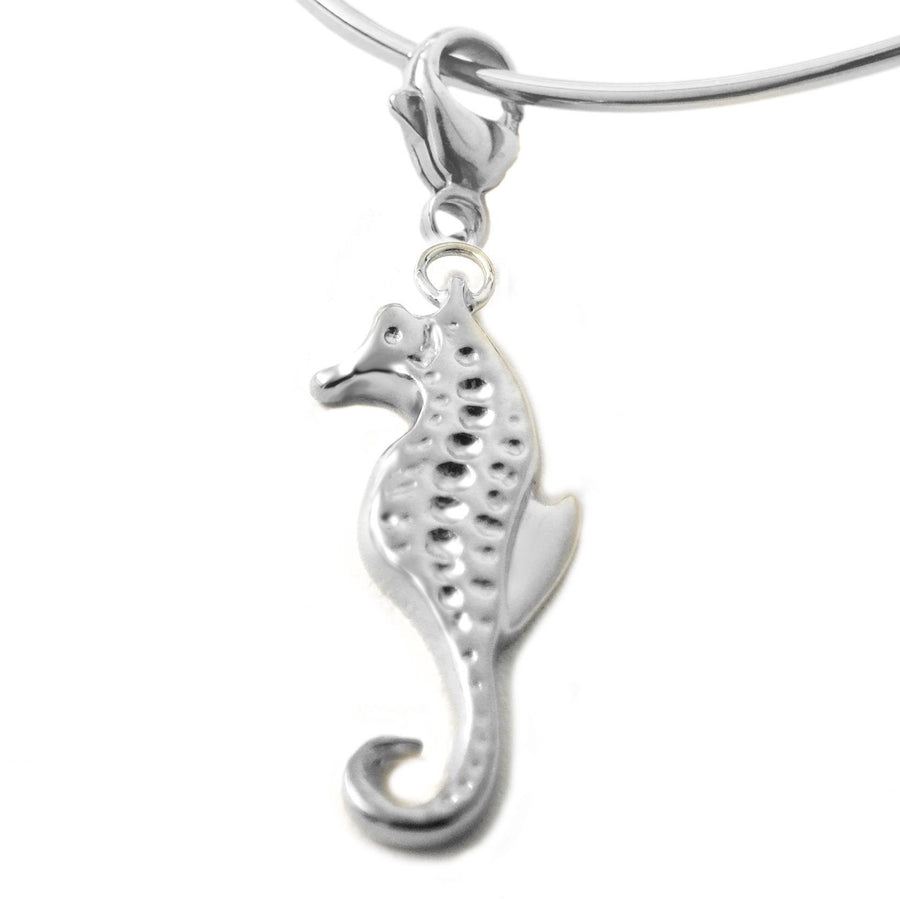 Sterling Silver Seahorse Charm Necklace 18 in. L - Michele Benjamin - Jewelry Design Fine Jewelry Charms - Sterling Silver
