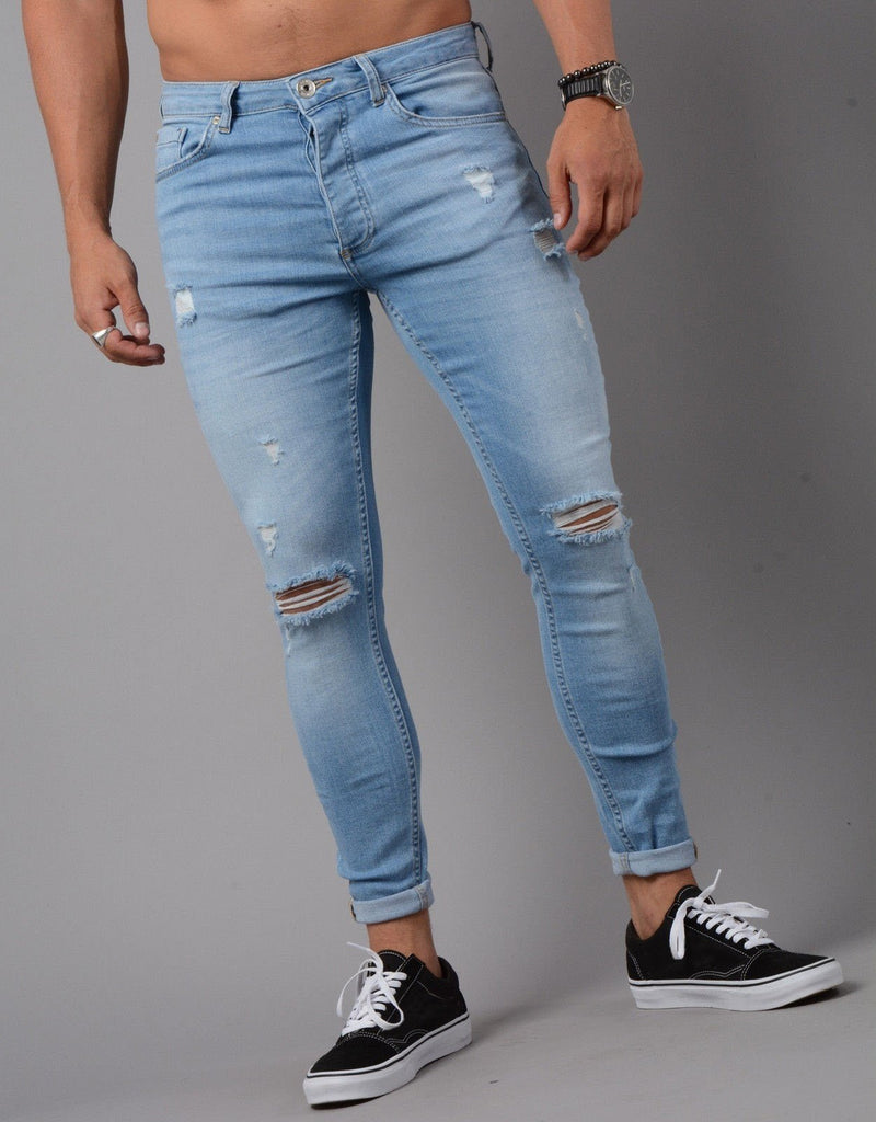 skinny jeans with knee holes