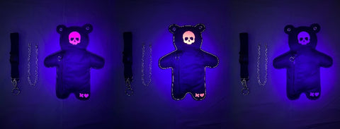 radiative fluorescent crossbody bear bags | new skullbears drop