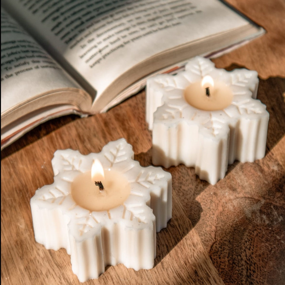 Snowflake Soy Candle | Set of 2-image-0