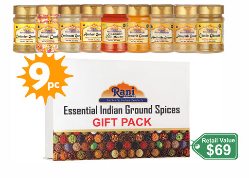 Rani Essential Indian Whole Spices 9 Bottle Gift Box Set, Average