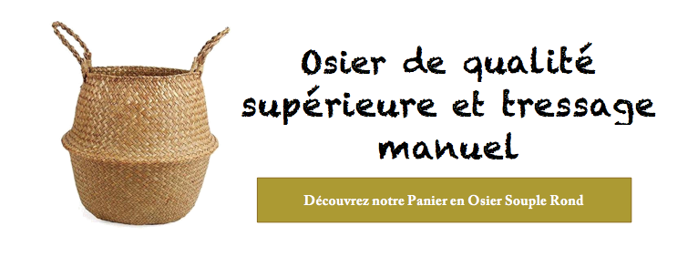 Corbeille osier, osier brut, osier naturel, osier blanc, contenant,  corbeille ronde