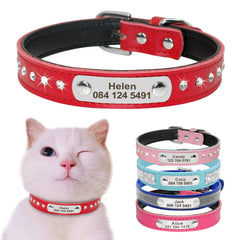 Collier Personnalisable En Cuir Pour Chat Mon Collier A 4 Pattes