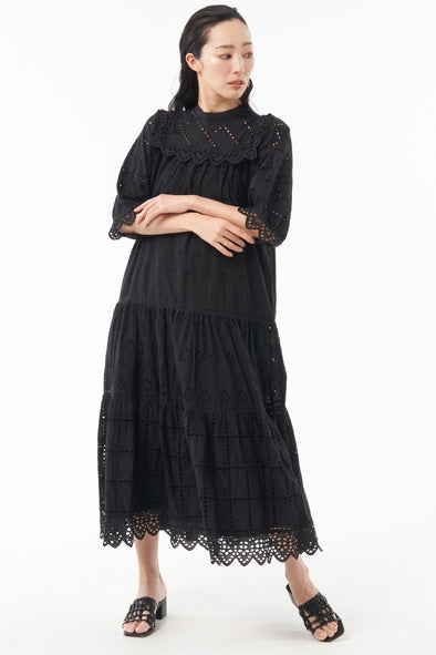 KOH.STYLE CUT WORK LACE 2WAY DRESS