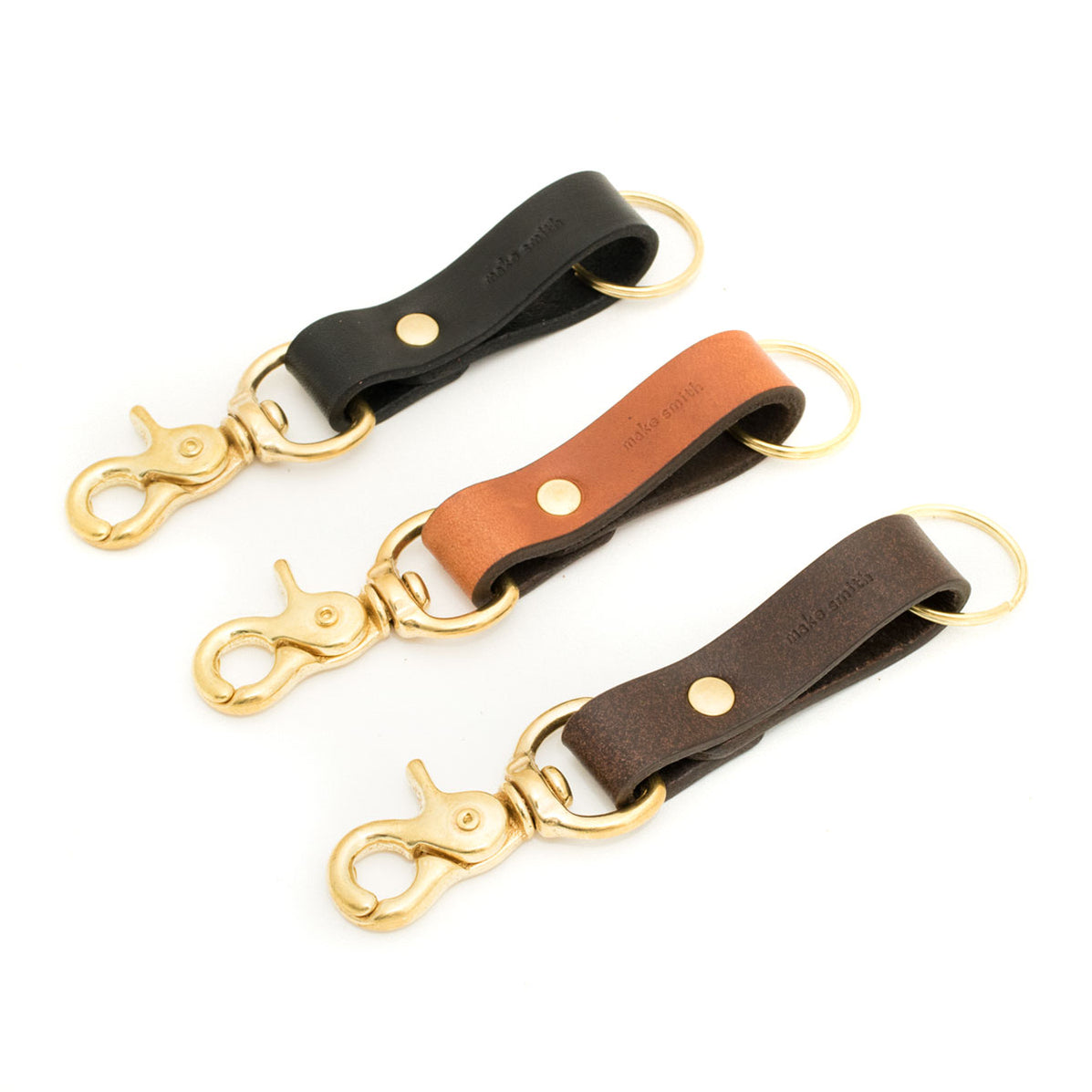 LEATHER KEY CHAIN WITH CLIP :: Handmade in the USA by Make Smith ...