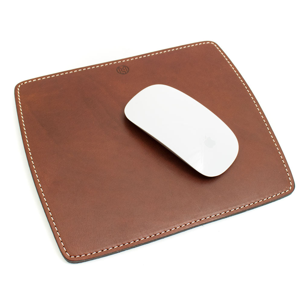 Handmade Leather Mouse Pad Emboss And Personalize With Stamped