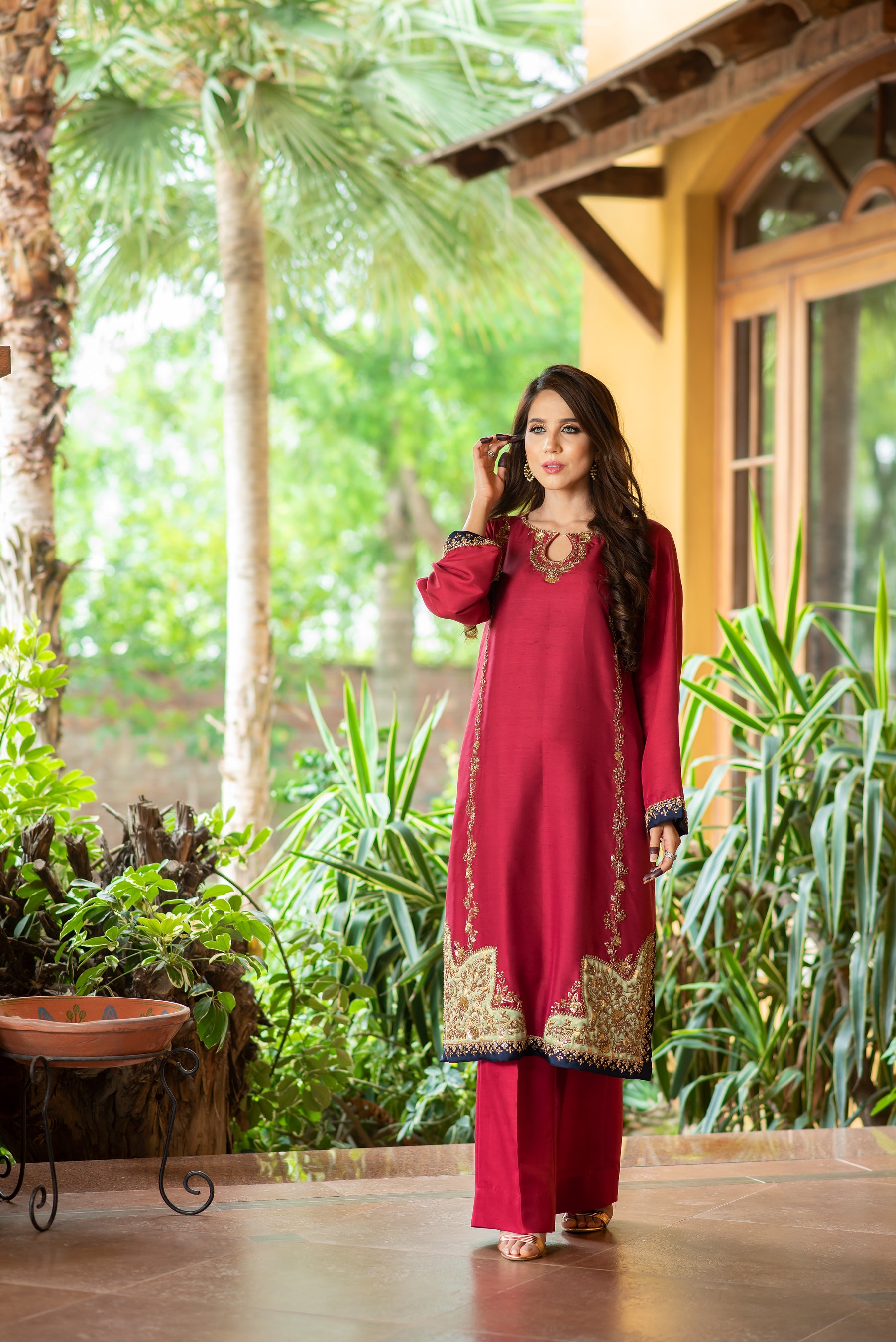 Silken Ruby Dress
