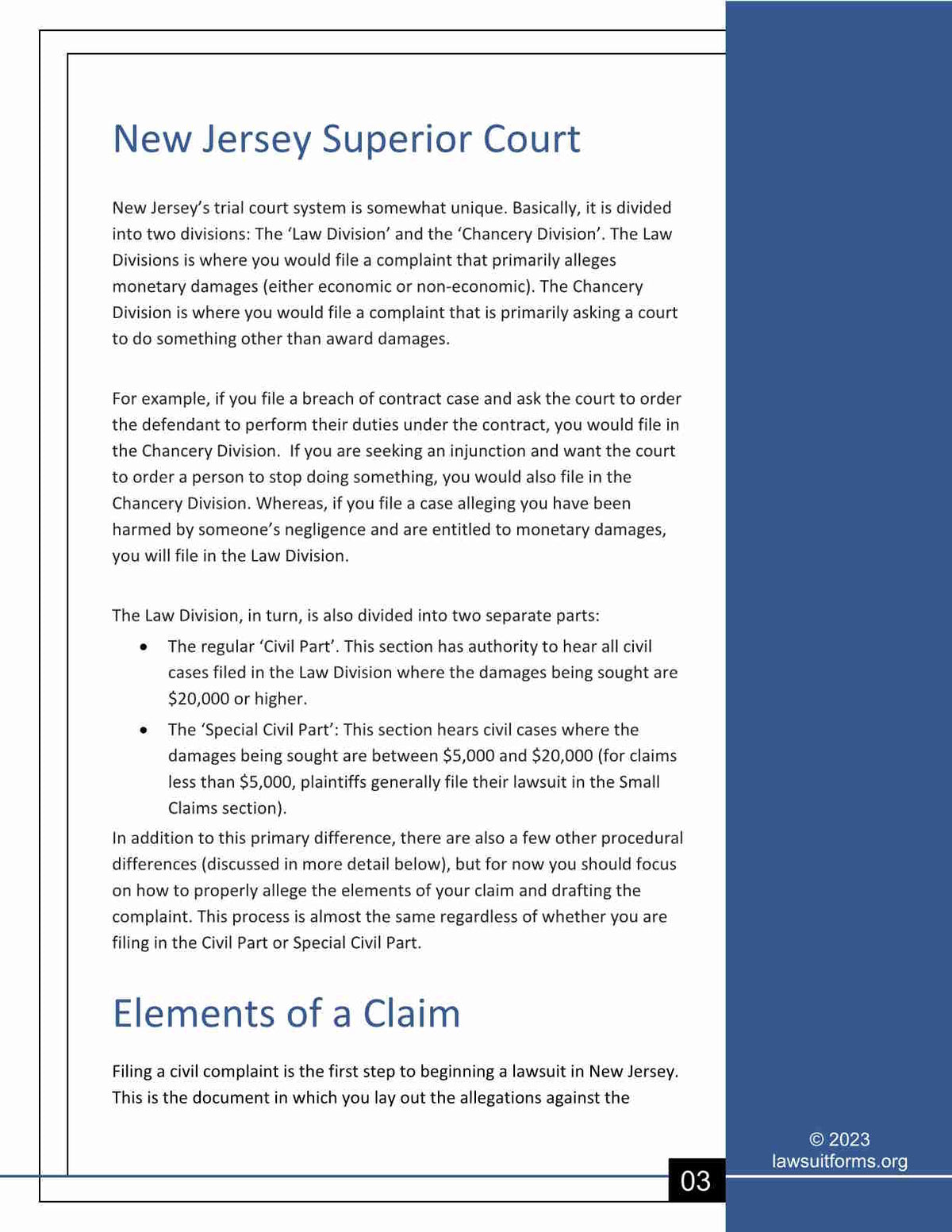How to file a lawsuit in New Jersey