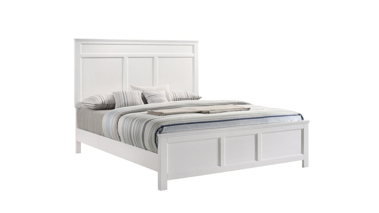 Andover White Wood Queen Bed — Casa Linda Furniture