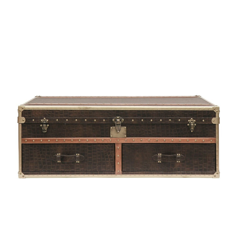 Voyager Trunk Coffee Table - Aged Brown