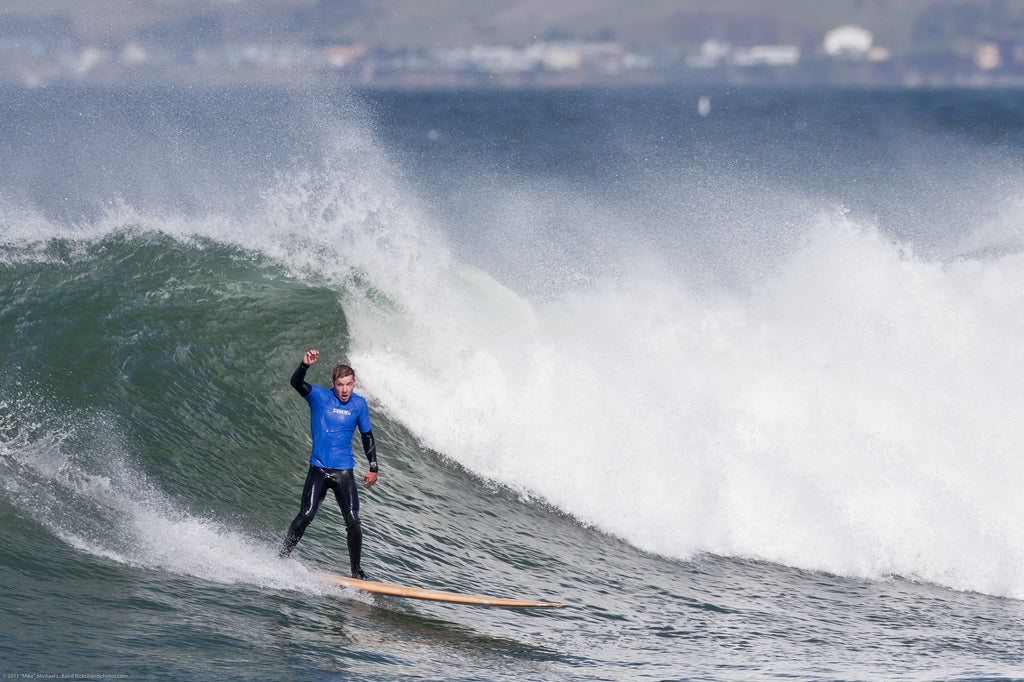 Surfing at the Big, Bad, & Ugly Surf Contest, in Morro Bay, CA 1