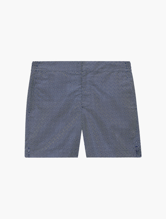 ORLEBAR BROWN swim shorts 'Bulldog OB Monogram' navy/white patterned