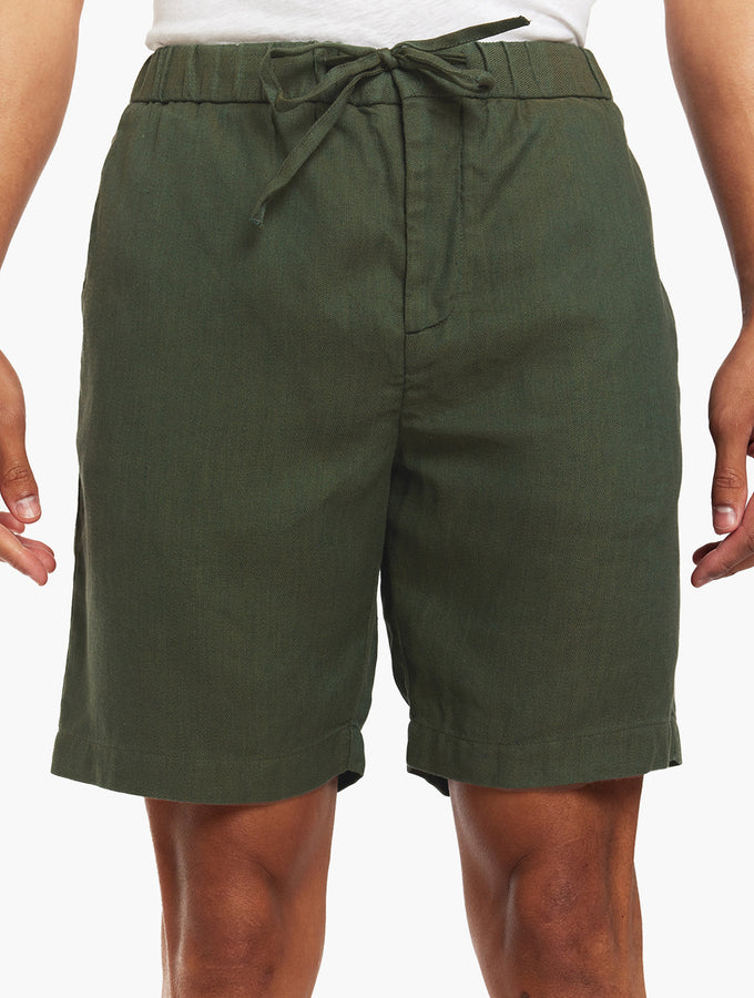 Linen Cotton Cargo Shorts - Roasted Chestnut