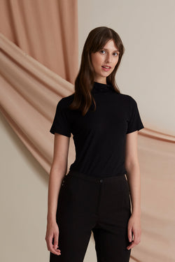 black turtleneck shirt