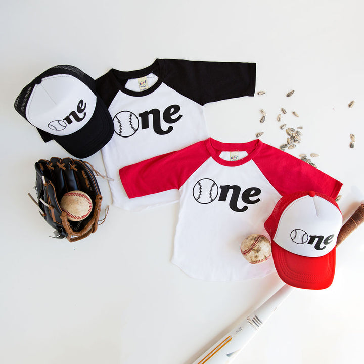 Rookie of the Year Football First Birthday Raglan with Hat – 2TroubleBoys