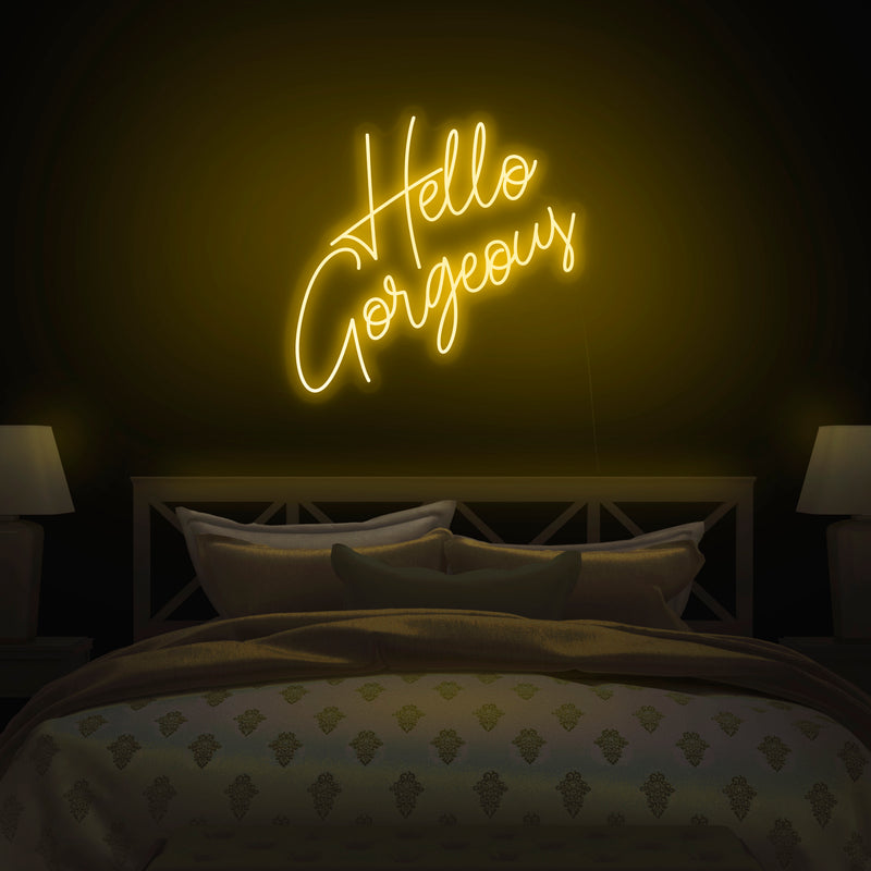 Hello Gorgeous Led Neon Sign Wall Art By Nuwave Neon