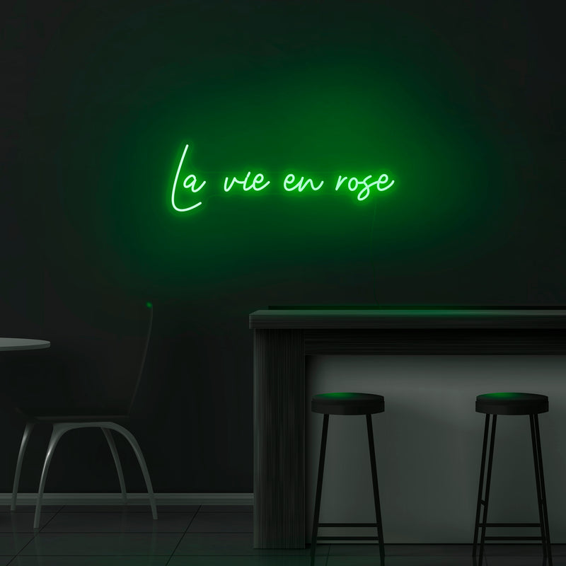 la vie en rose neon sign