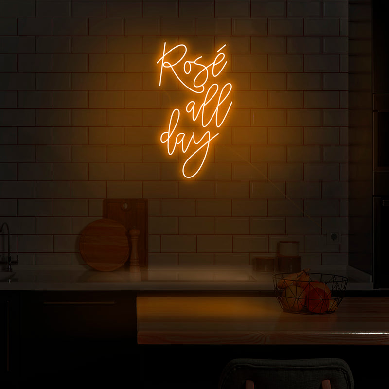 rose all day neon sign