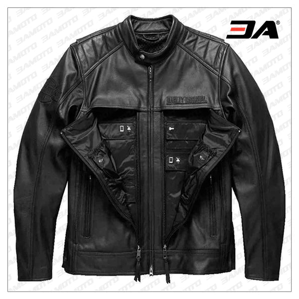 Harley-Davidson Motorcycle Synthesis Pocket System Leather Jacket