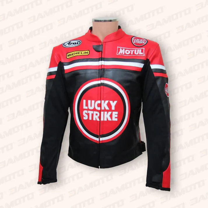 Men’s Lucky Strike Leather Motorcycle Jacket