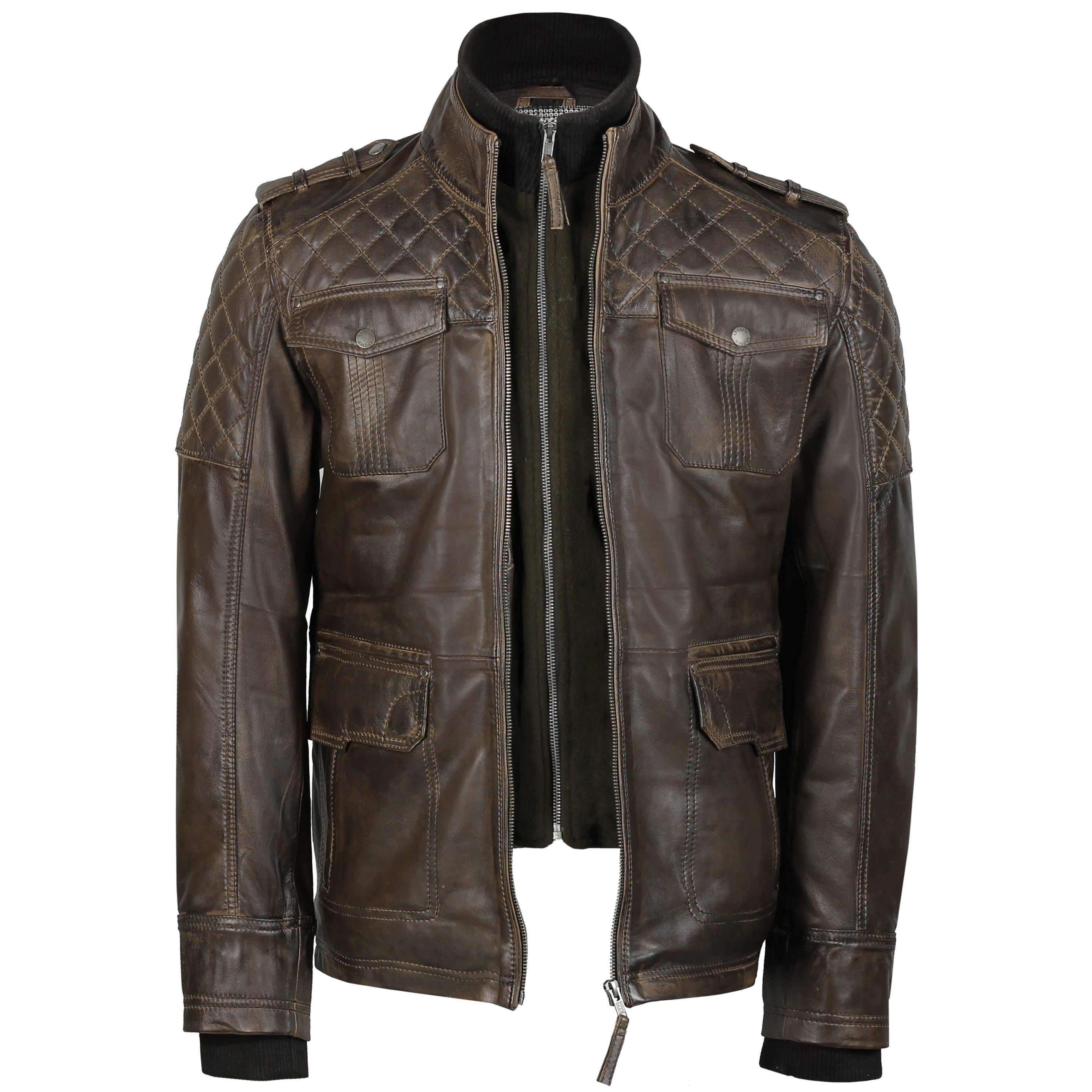 Genuine leather jacket, Classic motorcycle jacket, riding jacket, Ligh