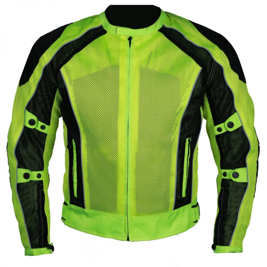 Hi Viz Green Summer Joy Motorcycle Mesh Jacket - Discount Price