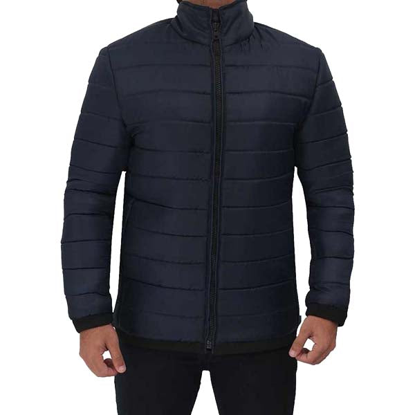 Men’s Puffer Dark Blue Jacket | Stylish Dark Blue Puffer Jacket for Men’s
