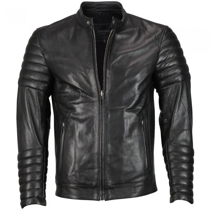 Men’s Moto Snap Collar Biker Fashion Leather jacket - Get Free Shipping