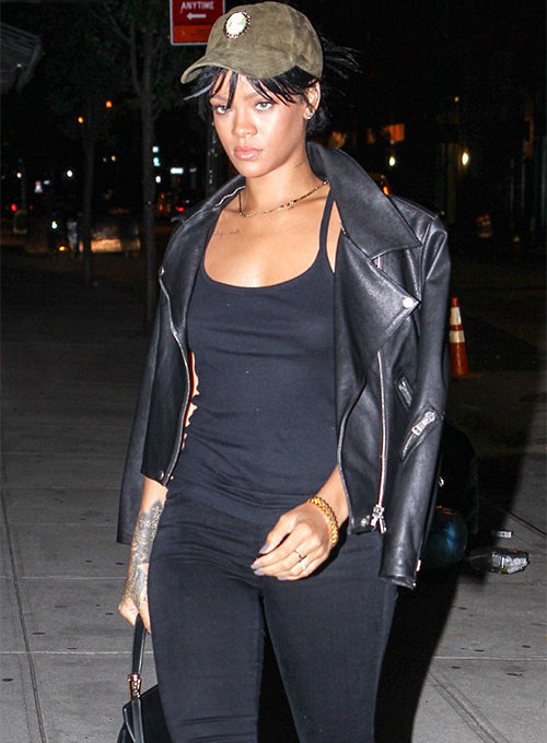 Rihanna Leather Jacket | Buy Celebrity Leather Jacket For Women