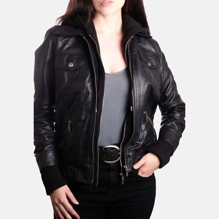 Buy Womens Leather Bomber Jackets Online | Leather Bomber Jacket Women