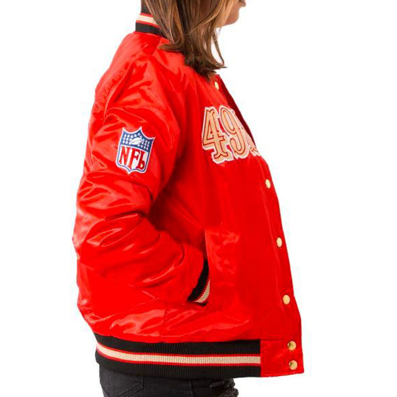 Starter San Francisco 49ers Letterman Jacket Mens Jacket Gold Red  LS8L0686-SNF-GLD – Shoe Palace