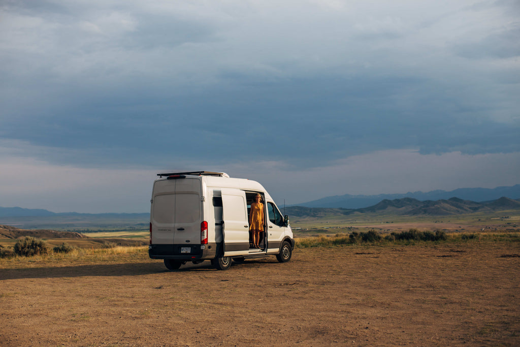 Parked Ford Transit van