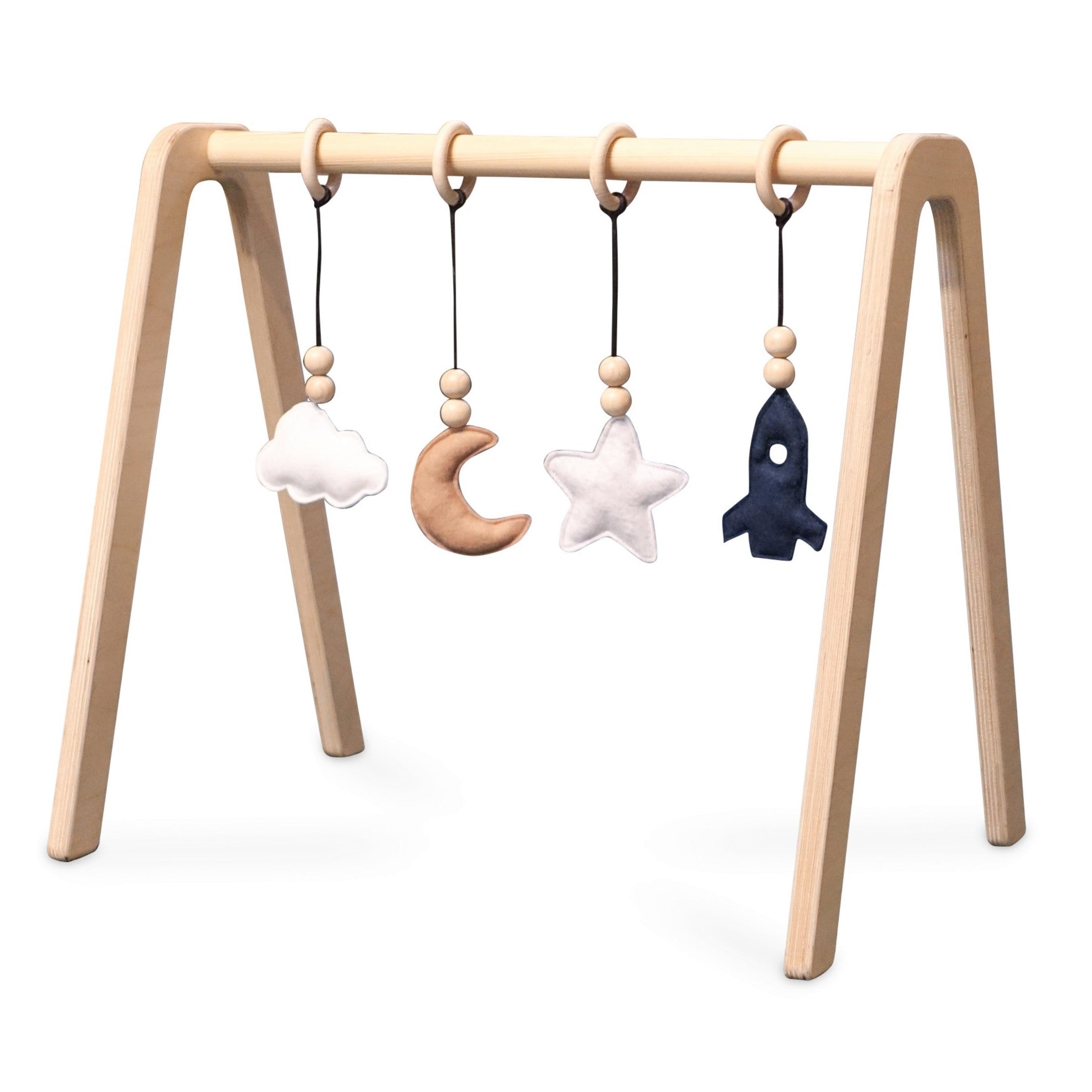 Terminologie bank Afgeschaft Blank houten babygym Tipi + hangers | Handgemaakte playgym voor baby –  toddie.nl
