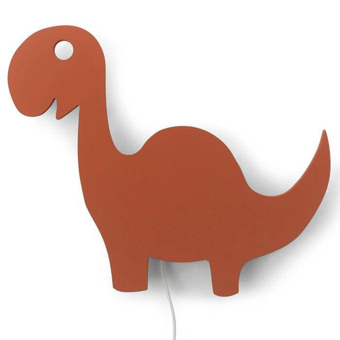 argument Skim vijand Wandlamp kinderkamer Dino - Rood houten lampje voor aan de muur – toddie.nl