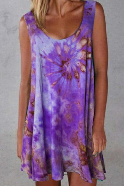 tie dye flowy dress