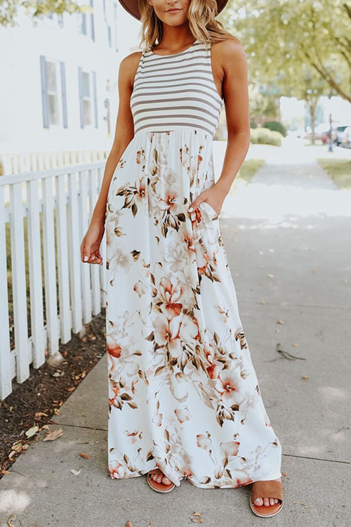 striped floral dress