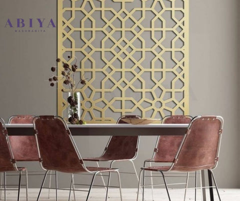 Dining Room Wall Decor-Metal Decorative Laser Cut Screen & Panels-Modern Mashrabiya