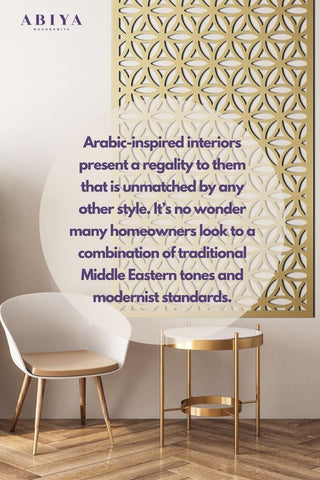 Arabic Interior Design featuring Mashrabiya Pattern Arabic Geometric Wall Panels Wall Art by ABIYA