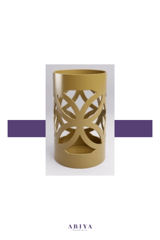 Custom Metal Home decor Candle Holder by ABIYA Mashrabiya featuring Sustainable Aluminum .jpg