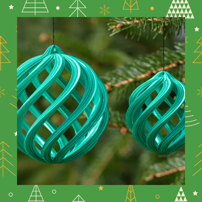 Thingiverse 3D printed spiral Christmas tree ornaments by dazus
