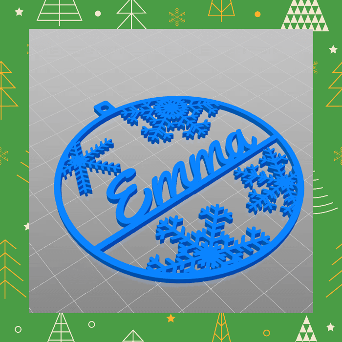 Customizable Tree Ornaments 3D print design by Lyl3 from Thingiverse