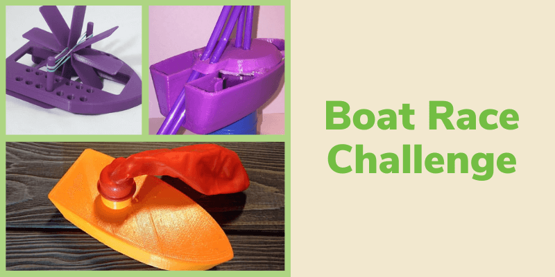 Thingiverse 3D printed boat design for STEM class project