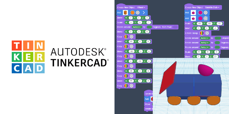 Autodesk Tinkercad platform for 3D design, circuits, and coding